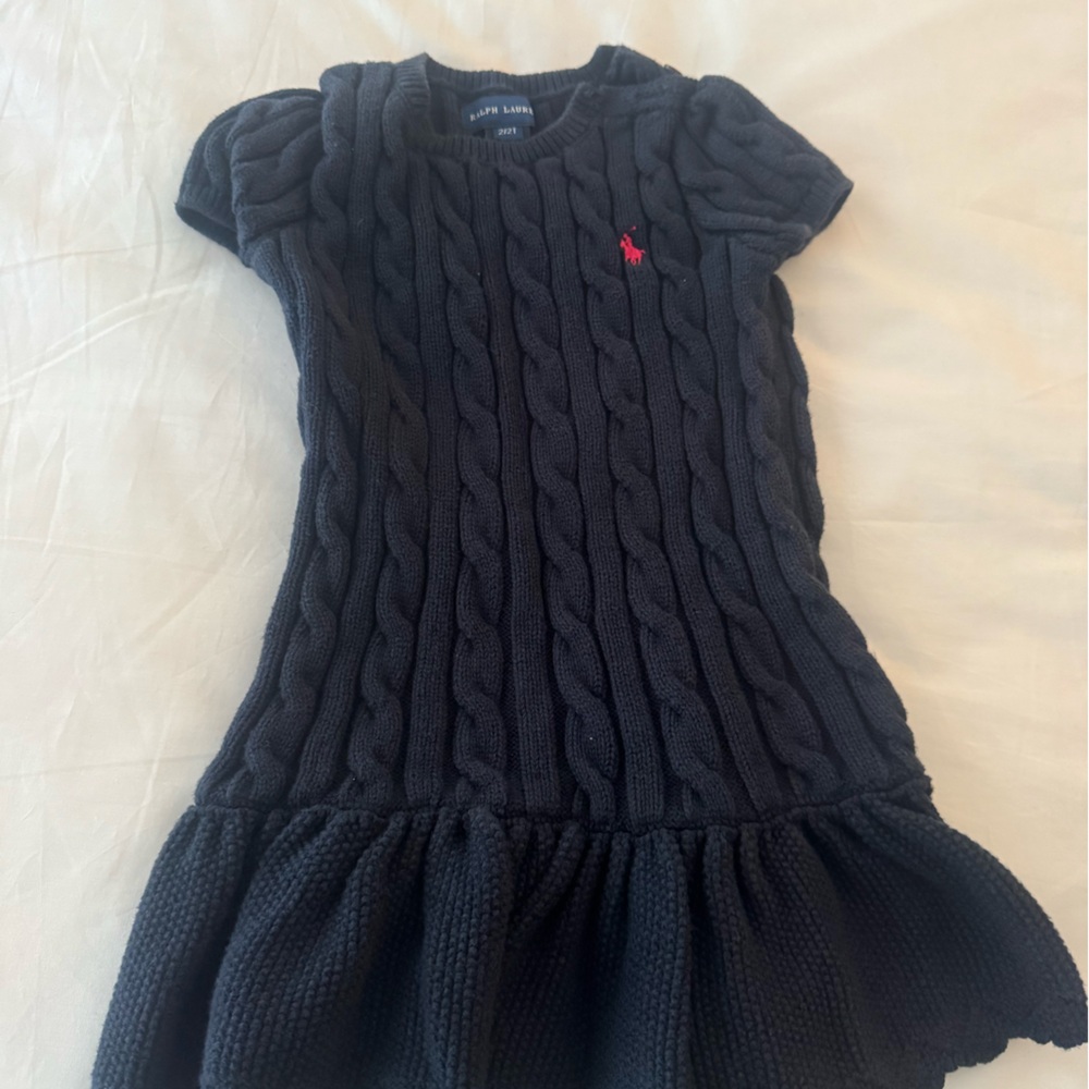 Ralph Lauren Navy Cable Knit Dress